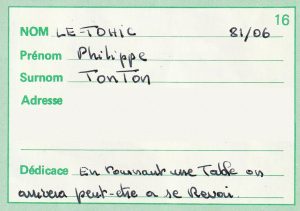 LE-THOHIC Philippe 81/06