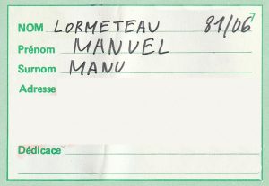 LORMETEAU Manuel 81/06