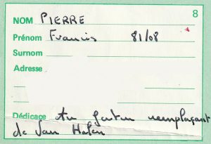 PIERRE Francis 81/08