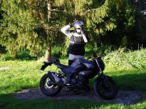 Mon fils ainé et sa Kawasaki