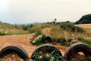 Moi au MC du Thelle avec mon 125 KX 1986 (seconde moto d'Alain Fura en 86).