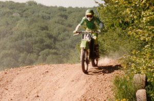 Moi au MC du Thelle avec mon 125 KX 1986 (seconde moto d'Alain Fura en 86).