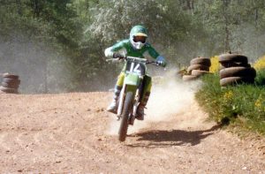Moi au MC du Thelle avec mon 125 KX 1986 (seconde moto d'Alain Fura en 86).