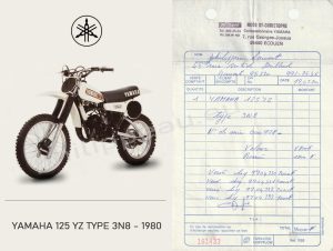 YAMAHA 125 YZ TYPE 3N8 1980