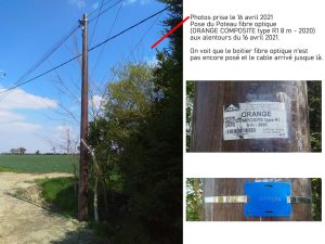 2021-04-16 Pose du poteau fibre